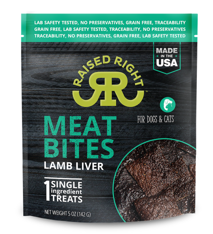 Raised Right - Meat Bites Lamb Liver Treat