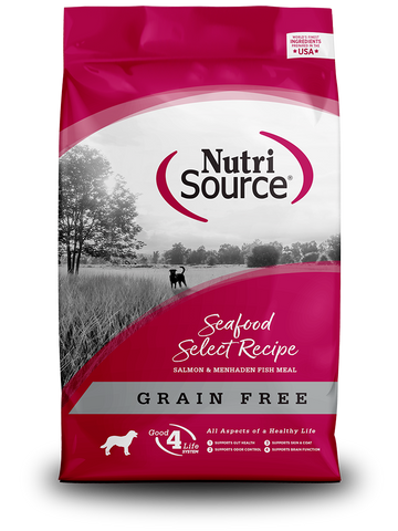 NutriSource - Seafood Select Salmon & Menhaden Fish Meal Recipe - Dry Dog Food - Various Sizes