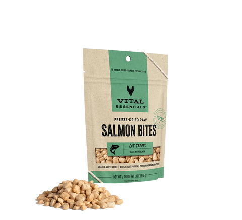 Vital Essentials - Freeze-Dried Salmon Bites Cat Treat