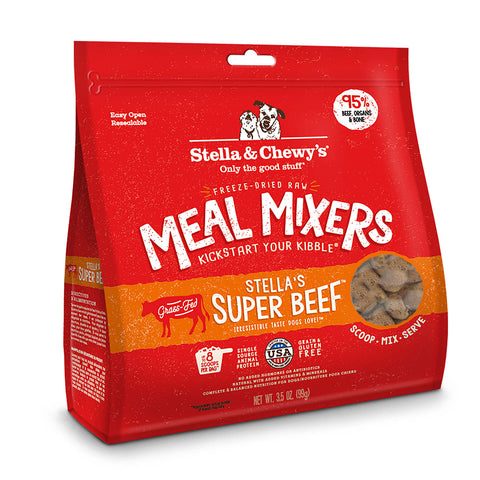 Stella & Chewy's - Meal Mixers Stella's Super Beef - Freeze-Dried Dog Food - Various Sizes