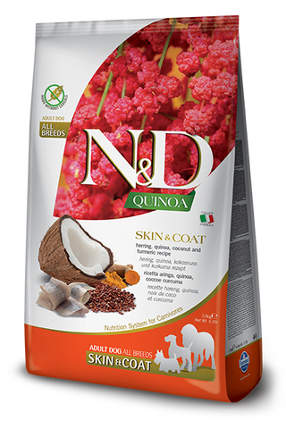 Farmina - N&D Quinoa Functional Skin & Coat Herring - Dry Dog Food - Various Sizes