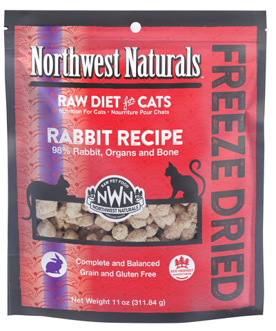 Northwest Naturals - Rabbit Recipe - Freeze-Dried Cat Food - 11 oz
