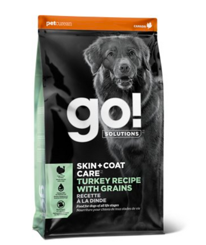 Petcurean - Go! Solutions Skin + Coat Care Turkey with Grains - Dry Dog Food - Various Sizes
