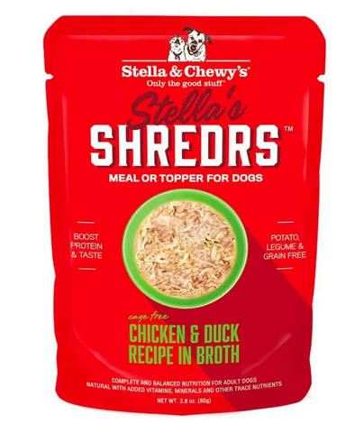 Stella & Chewy's - Shredrs Chicken & Duck in Broth - Wet Dog Food - 2.8oz