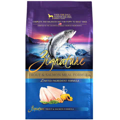 Zignature - Trout & Salmon Meal Formula - Dry Dog Food - Various Sizes