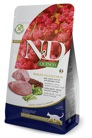 Farmina - N&D Quinoa Functional Weight Management Lamb - Dry Cat Food - 3.3lb