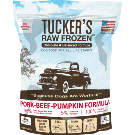 Tucker's - Pork, Beef &  Pumpkin - Raw Dog Food - Various Sizes (PRE-ORDER-Local Delivery Only)