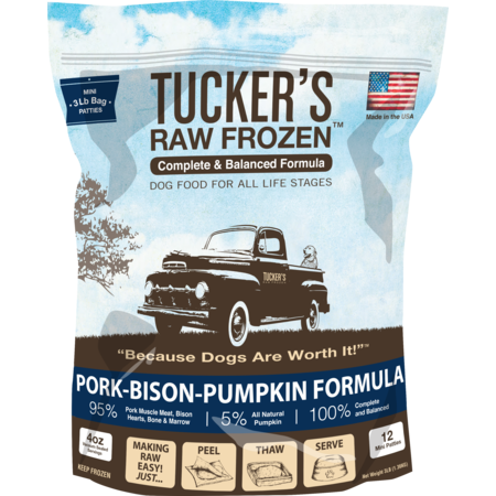 Tucker's - Pork Bison Pumpkin - Raw Dog Food - Various Sizes (PRE-ORDER-Local Delivery Only)