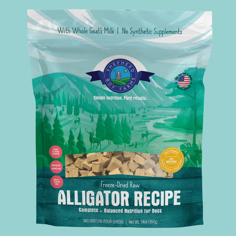 Shepherd Boy Farms - Alligator Recipe - Freeze-Dried Dog Food - 14 oz