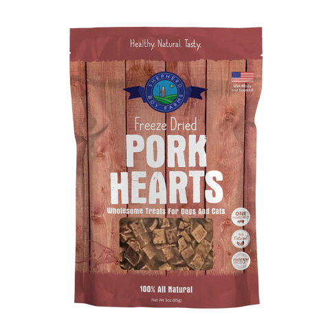 Shepherd Boy Farms - Freeze-Dried Pork Hearts Treat