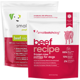 Small Batch - Frozen Beef Batch Patties - Raw Dog Food - 6 lb (Local Delivery Only)