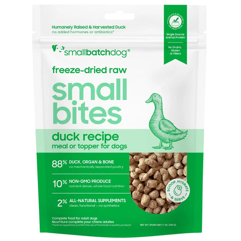 Small Batch - Small Bites Duck - Freeze-Dried Dog Food - 7 oz