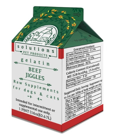 Solutions Pet Products - Frozen Beef Jiggles (Local Delivery Only)