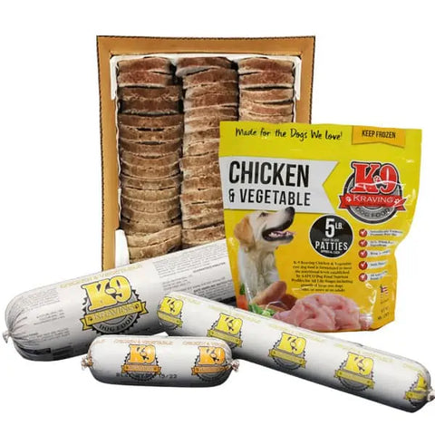 K9 Kraving - Chicken & Vegetable Roll - Raw Dog Food - Various Sizes (Local Delivery Only)