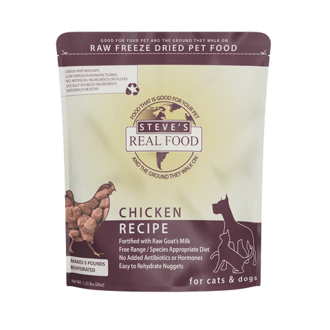 Steve's Real Food - Chicken Nuggets - Freeze-Dried Dog Food - 1.25 lb