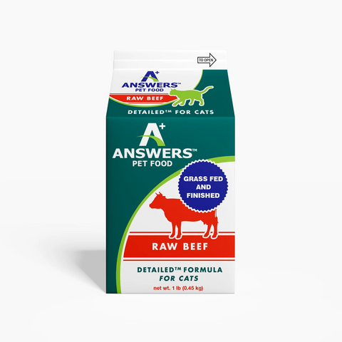 Answers - Detailed Beef - Raw Cat Food - 1 lb (Local Delivery Only)