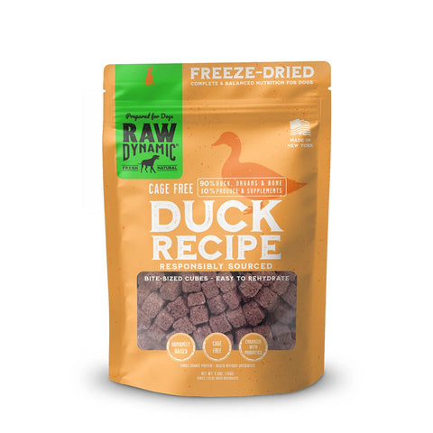 Raw Dynamic - Duck Formula - Freeze-Dried Dog Food - Various Sizes (PRE-ORDER)