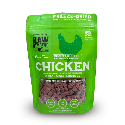 Raw Dynamic - Chicken Formula - Freeze-Dried Dog Food - Various Sizes