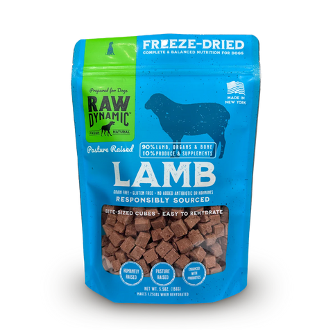 Raw Dynamic - Lamb Formula - Freeze-Dried Dog Food - Various Sizes (PREORDER)