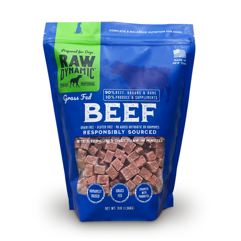 Raw Dynamic - Beef Formula - Raw Dog Food - Various Sizes (PREORDER-Local Delivery Only)