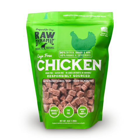 Raw Dynamic - Chicken Formula - Raw Dog Food - Various Sizes (PREORDER-Local Delivery Only)
