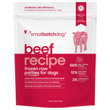 Small Batch - Frozen Beef Batch Patties - Raw Dog Food - 6 lb (Local Delivery Only)
