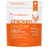 Small Batch - Chicken Batch Patties - Raw Dog Food - 6 lb (Local Delivery Only)