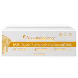 Small Batch - Frozen Pork Batch Patties - Raw Dog Food - 18 lb (Local Delivery Only)