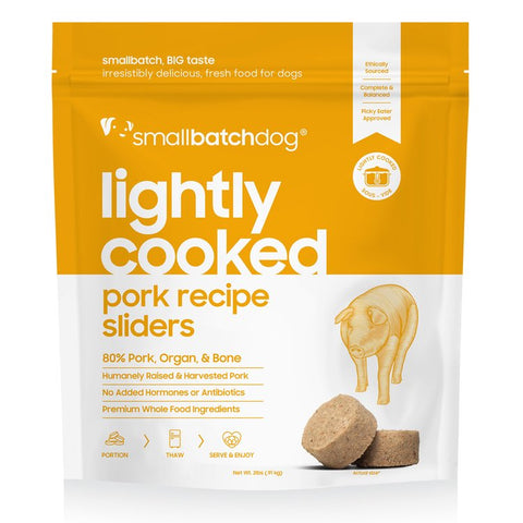 Small Batch - Lightly Cooked Pork Batch - Gently Cooked Dog Food - Various Sizes (Local Delivery Only)