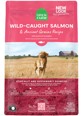 Open Farm - Wild-Caught Salmon & Ancient Grains - Dry Dog Food - Various Sizes