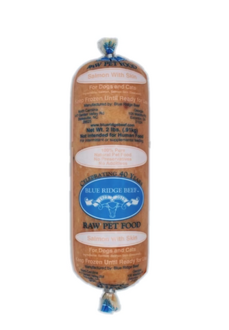 Blue Ridge Beef - Frozen Salmon with Skin - Raw Dog Food - 2 lb (Local Delivery Only)