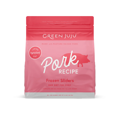 Green Juju - Frozen Pork Recipe - Raw Dog Food - Various Sizes (PRE-ORDER-Local Delivery Only)