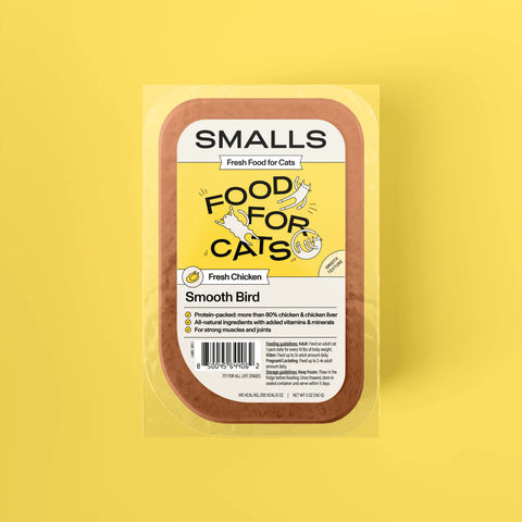 Smalls - Frozen Smooth Chicken - Gently Cooked Cat Food - 5 oz