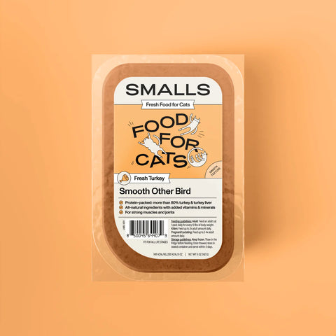 Smalls - Frozen Smooth Turkey - Gently Cooked Cat Food - 5 oz