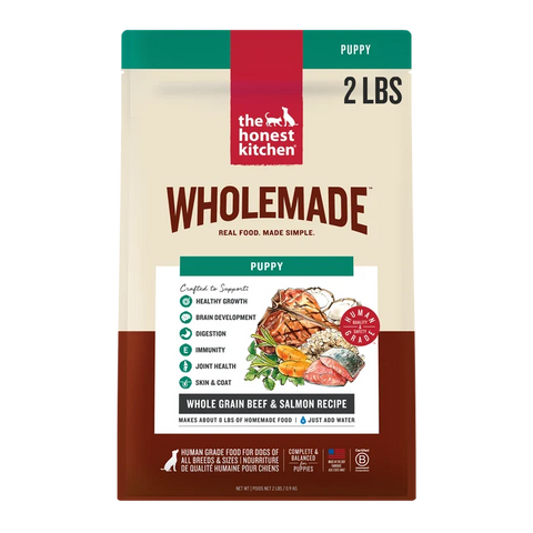 The Honest Kitchen - Wholemade Dehydrated Puppy Recipe Whole Grain Beef & Salmon - 2 lb