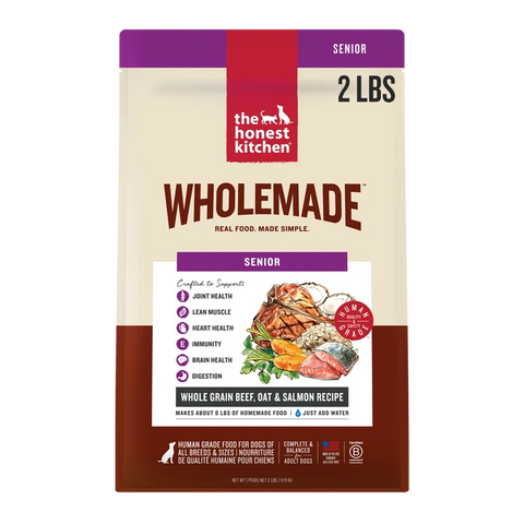 The Honest Kitchen - Wholemade Dehydrated Senior Recipe Whole Grain Beef, Oat & Salmon - 2 lb