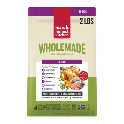 The Honest Kitchen - Wholemade Dehydrated Senior Recipe Whole Grain Chicken, Oat & Salmon - 2 lb
