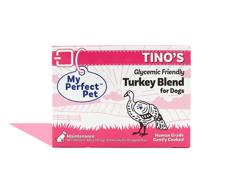 My Perfect Pet - Tino's Glycemic Friendly Turkey Grain Free Blend - Gently Cooked Dog Food - 4 lb (Local Delivery Only)