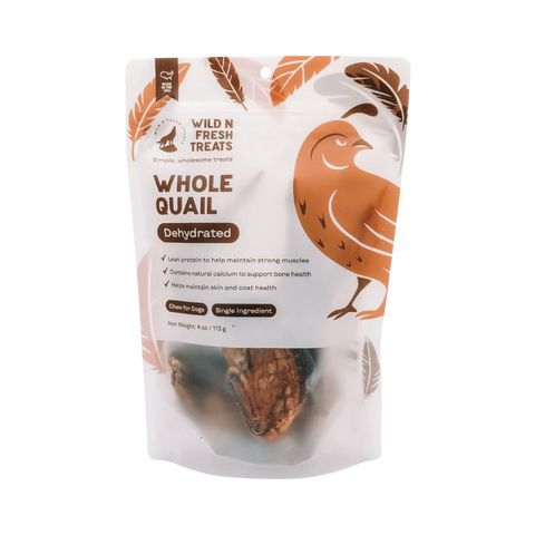 Wild N Fresh - Dehydrated Whole Quail Small 3 Pack 4oz