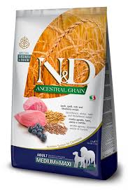 Farmina - N&D Ancestral Grain Lamb & Blueberry Adult Medium & Maxi - Dry Dog Food - 5.5 lb