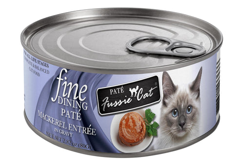 Fussie Cat - Fine Dining Pate Mackerel - Wet Cat Food - 2.82oz