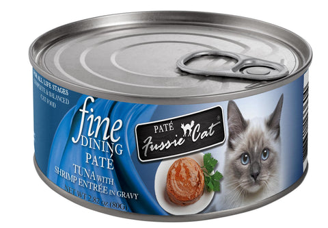 Fussie Cat - Fine Dining Pate Tuna & Shrimp - Wet Cat Food - 2.82oz