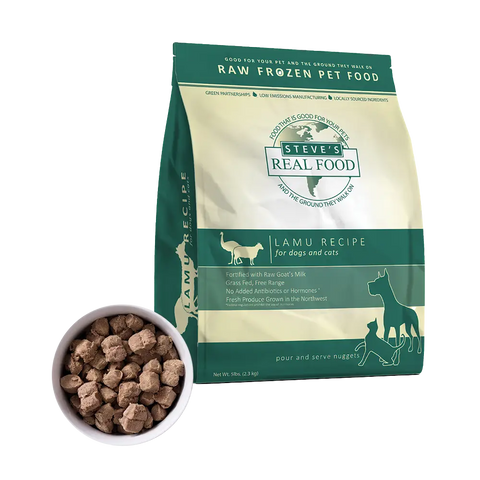 Steve's Real Food - Lamu Nuggets - Raw Dog Food - Various Sizes (Local Delivery Only)