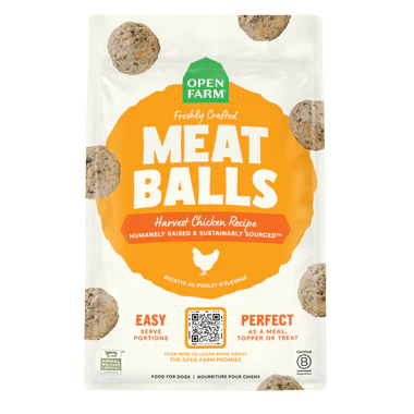 Open Farm - Chicken Freshly Crafted Meatballs - Frozen Dog Food - 14oz