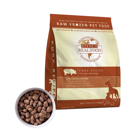 Steve's Real Food - Pork Nuggets - Raw Dog Food - Various Sizes (Local Delivery Only)