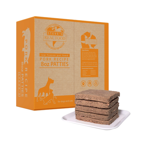 Steve's Real Food - Pork Patties - Raw Dog Food - 14 lb (PRE-ORDER-Local Delivery Only)