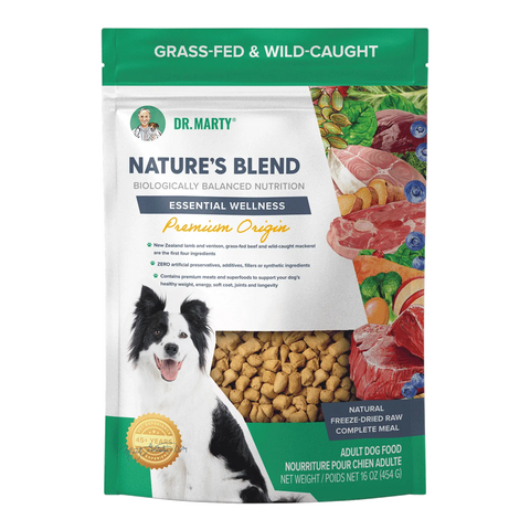 Dr. Marty's - Nature's Blend Essential Wellness Premium Origin - Freeze Dried Dog Food - Various Sizes