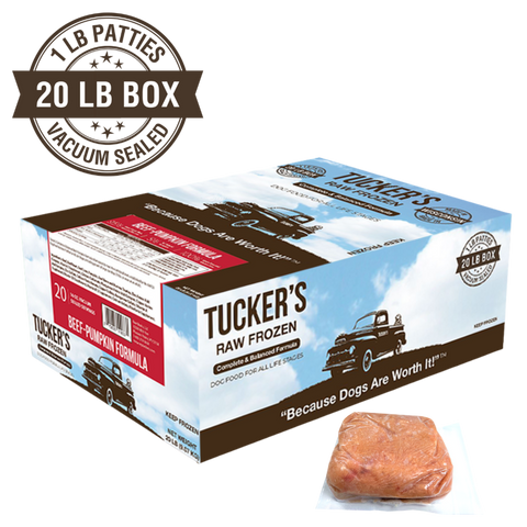 Tucker's - Beef Pumpkin - Raw Frozen Dog Food - 20 lb (PRE-ORDER - Local Delivery Only)