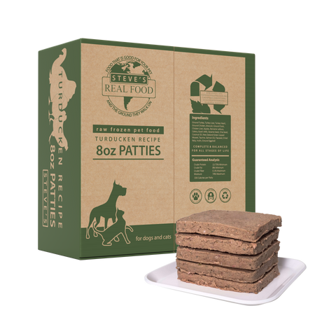 Steve's Real Food - Turducken Patties - Raw Dog Food - 14 lb (PRE-ORDER-Local Delivery Only)