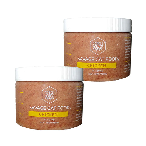 Savage Cat - Chicken - Raw Cat Food - 12oz (Local Delivery Only)